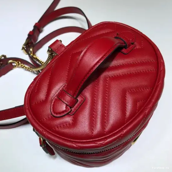 First bag ru GUCCI Marmont GG mini backpack 0602